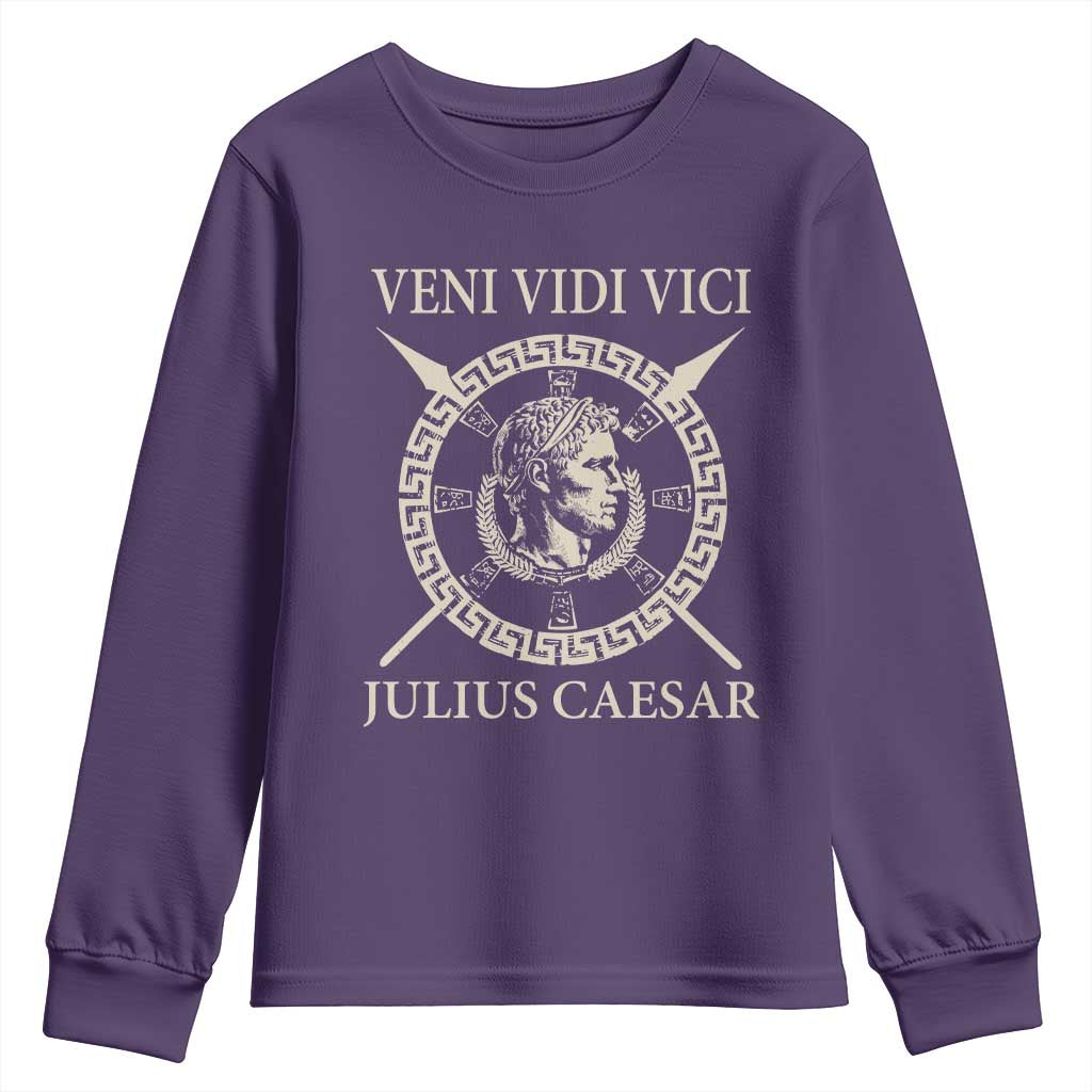 Julius Caesar Youth Sweatshirt Veni Vidi Vici Roman History - Wonder Print Shop