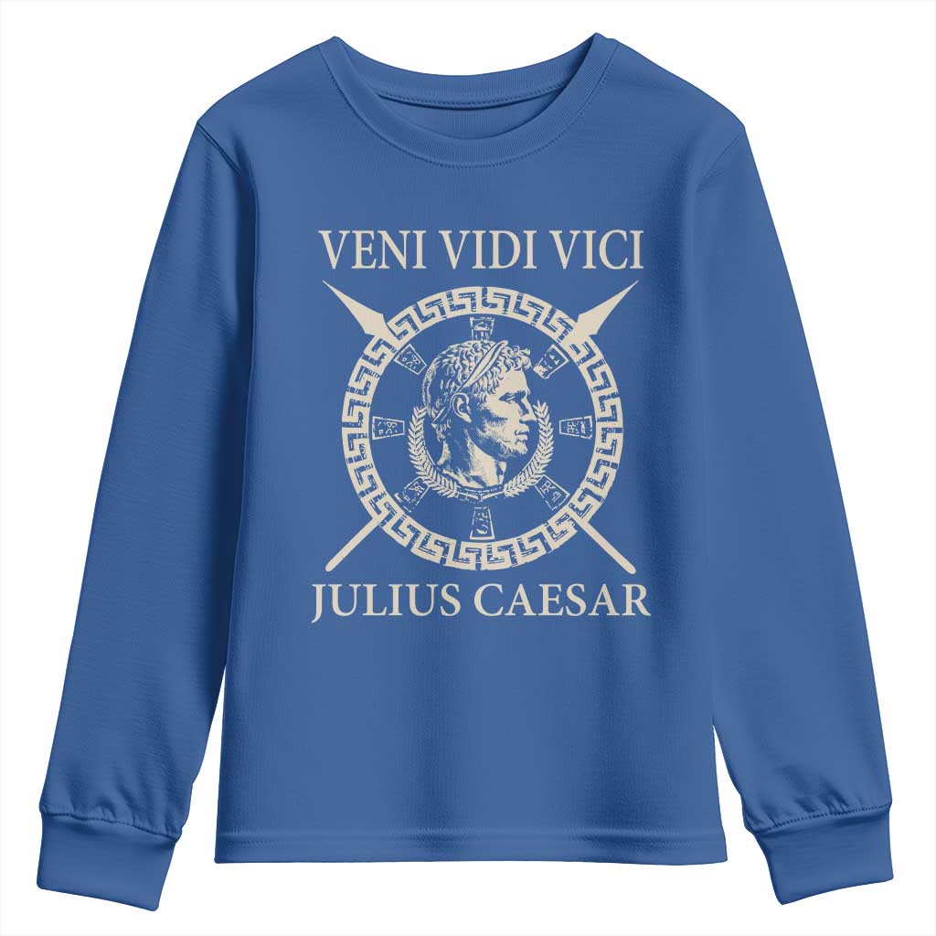 Julius Caesar Youth Sweatshirt Veni Vidi Vici Roman History - Wonder Print Shop