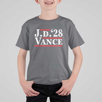 J.D Vance'28 T Shirt For Kid US Presidential Election Vintage Stripes - Wonder Print Shop