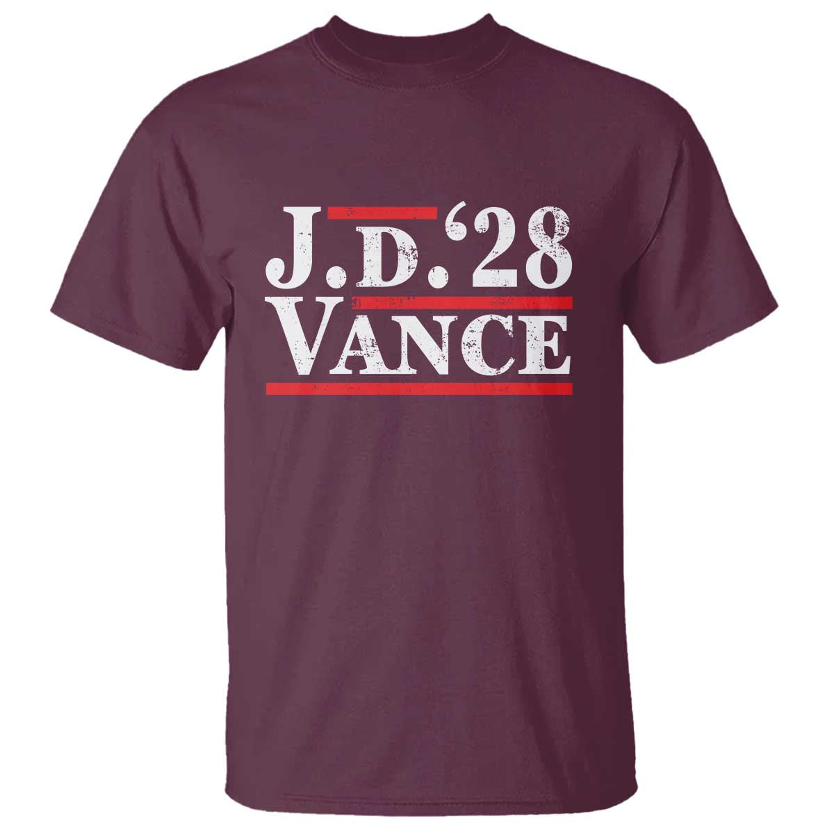 J.D Vance'28 T Shirt US Presidential Election Vintage Stripes - Wonder Print Shop