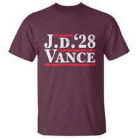 J.D Vance'28 T Shirt US Presidential Election Vintage Stripes - Wonder Print Shop