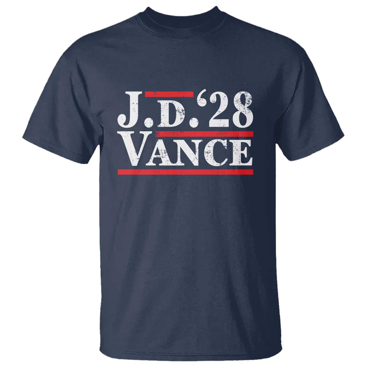 J.D Vance'28 T Shirt US Presidential Election Vintage Stripes - Wonder Print Shop