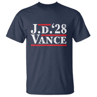 J.D Vance'28 T Shirt US Presidential Election Vintage Stripes - Wonder Print Shop