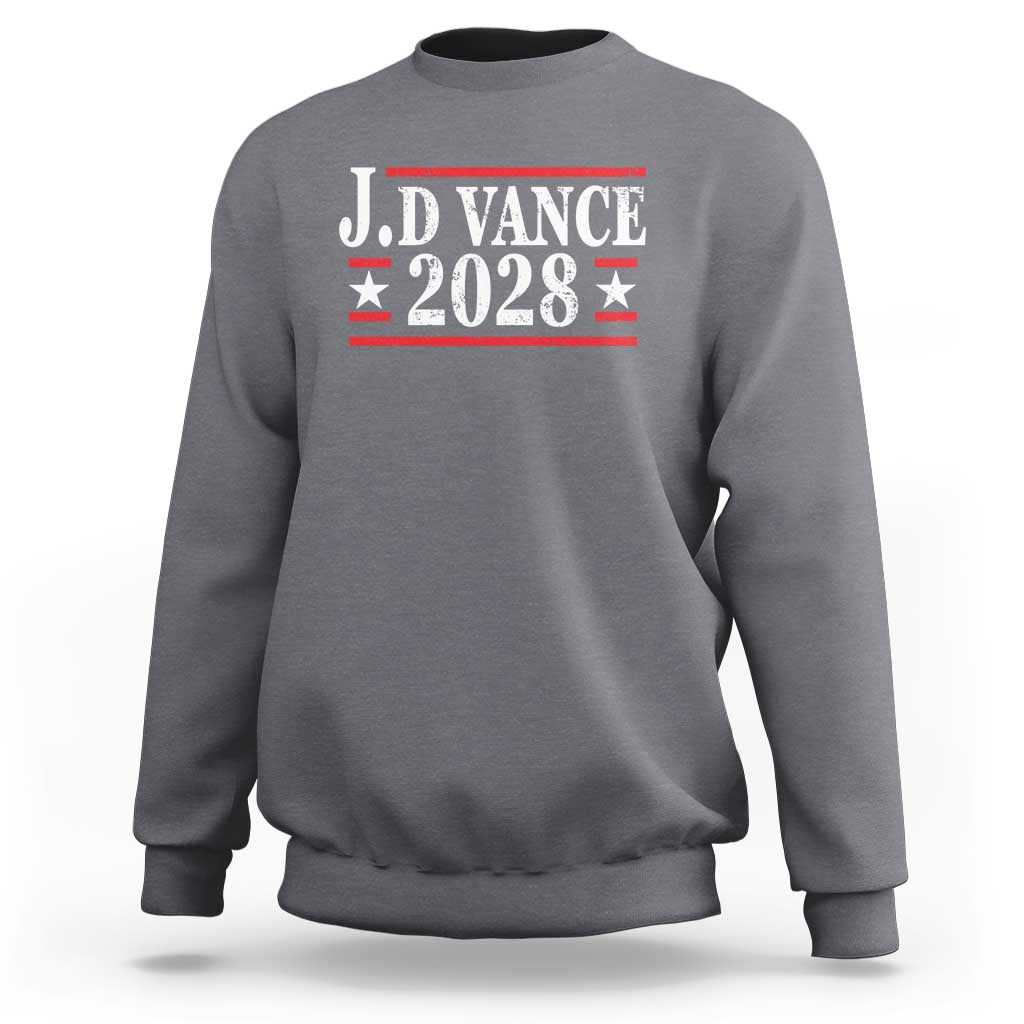 J.D Vance 2028 Sweatshirt Vintage Striped Star - Wonder Print Shop