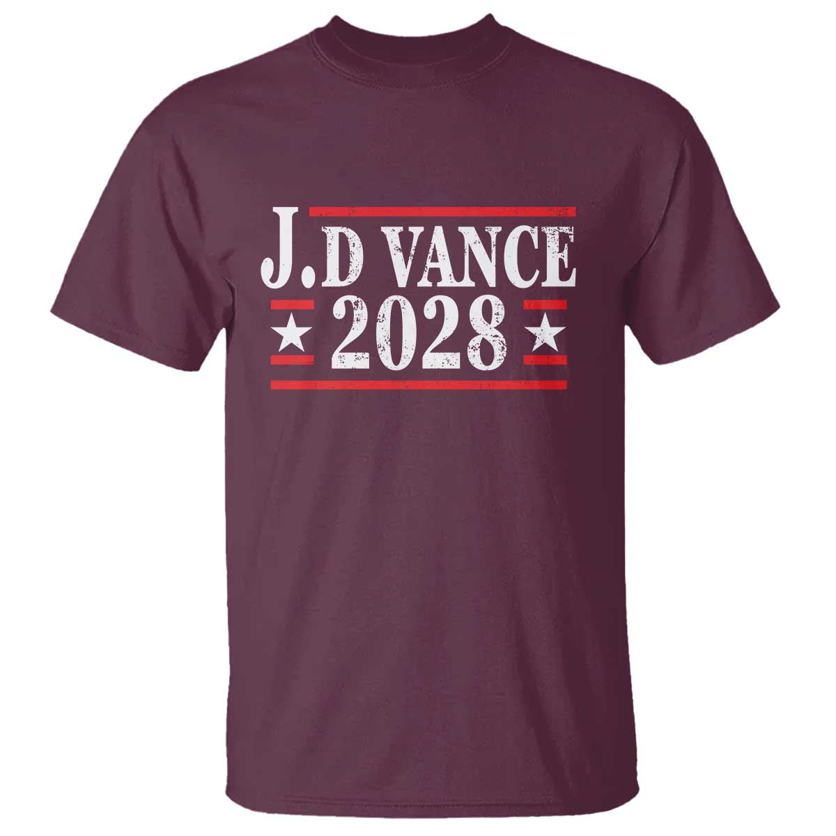 J.D Vance 2028 T Shirt Vintage Striped Star - Wonder Print Shop