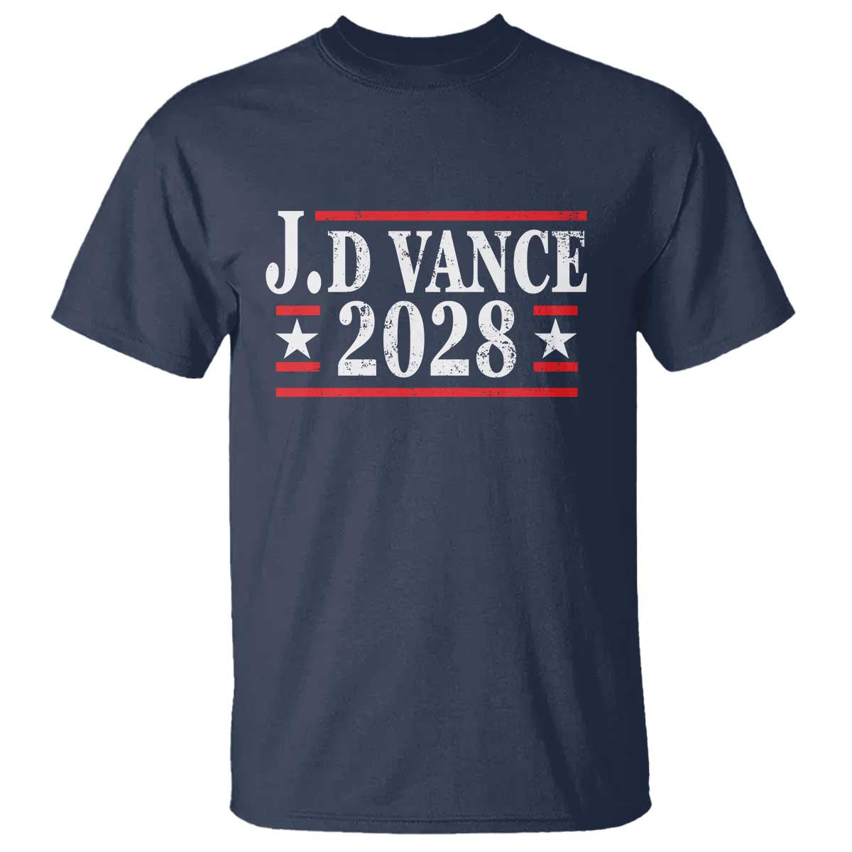 J.D Vance 2028 T Shirt Vintage Striped Star - Wonder Print Shop