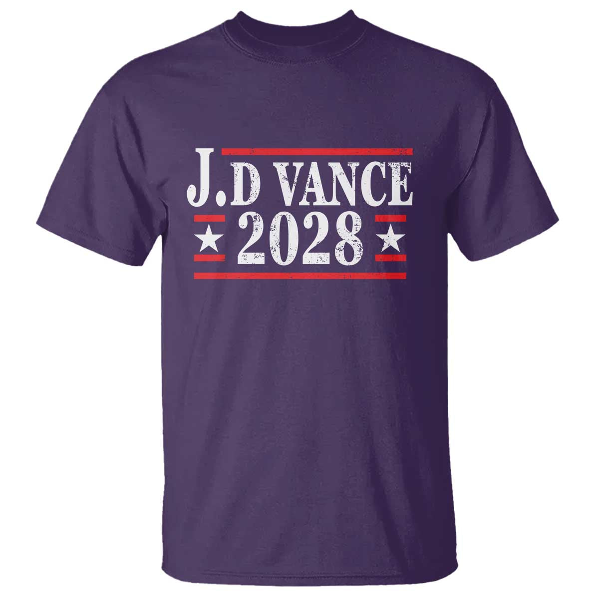 J.D Vance 2028 T Shirt Vintage Striped Star - Wonder Print Shop