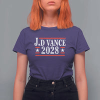 J.D Vance 2028 T Shirt For Women Vintage Striped Star - Wonder Print Shop