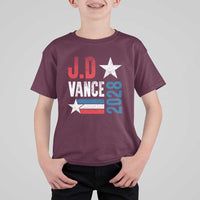 J.D Vance 2028 T Shirt For Kid Vintage US Presidential Election Star - Wonder Print Shop