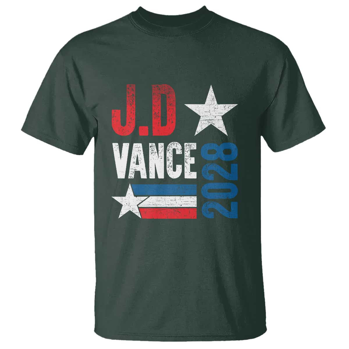 J.D Vance 2028 T Shirt Vintage US Presidential Election Star - Wonder Print Shop