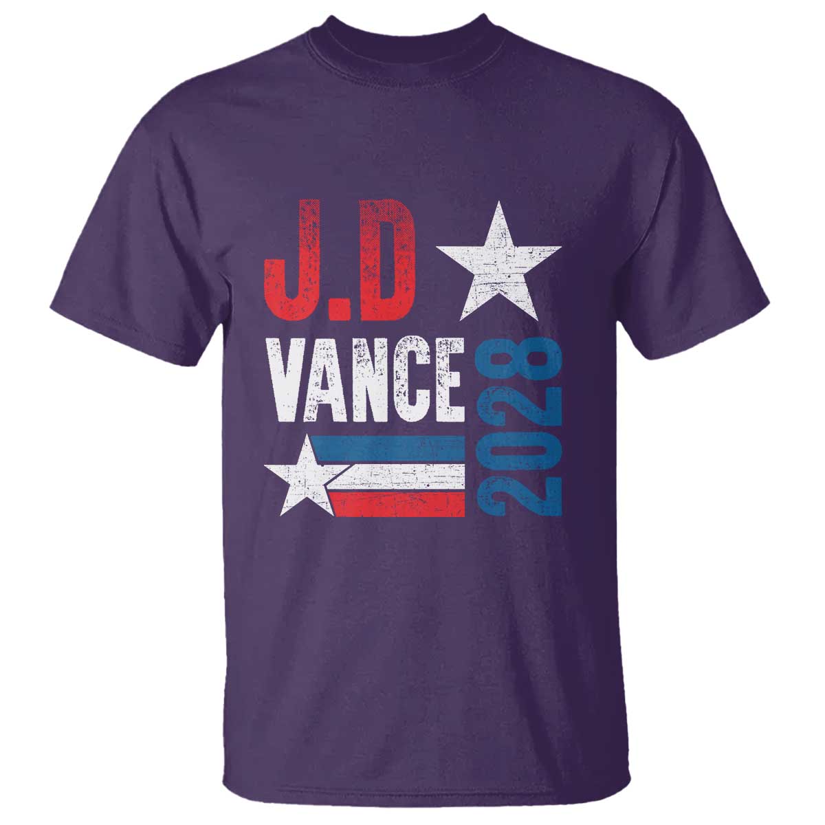 J.D Vance 2028 T Shirt Vintage US Presidential Election Star - Wonder Print Shop