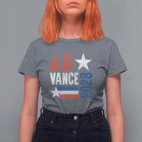 J.D Vance 2028 T Shirt For Women Vintage US Presidential Election Star - Wonder Print Shop