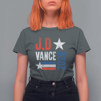 J.D Vance 2028 T Shirt For Women Vintage US Presidential Election Star - Wonder Print Shop