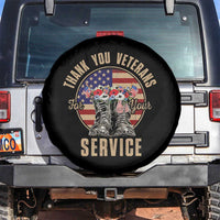 Veterans Spare Tire Cover Thank You Veterans For Your Service American Flag Combat Shoes