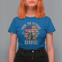 Veterans T Shirt For Women Thank You Veterans For Your Service American Flag Combat Shoes - Wonder Print Shop