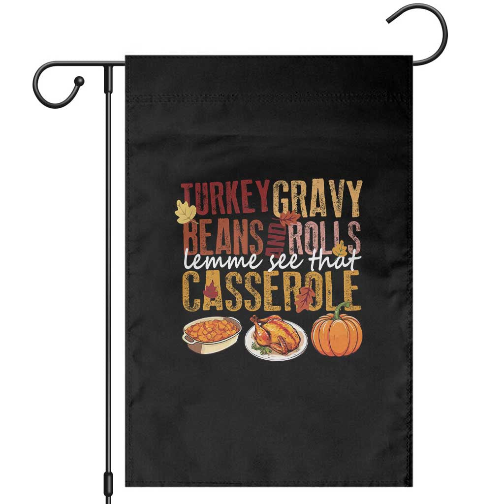 Thanksgiving Garden Flag Turkey Gravy Beans And Rolls Lemme See That Casserole Foods - Wonder Print Shop