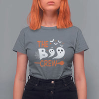 Halloween T Shirt For Women The Boo Crew Trick Or Treat Ghost Squad - Wonder Print Shop