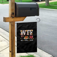 Thanksgiving Garden Flag WTF Wine Turkey Family Autumn Season Leaves - Wonder Print Shop