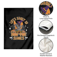Halloween Witches Garden Flag Life's Short So Buy The Shoes Spider Web Fall Season - Wonder Print Shop