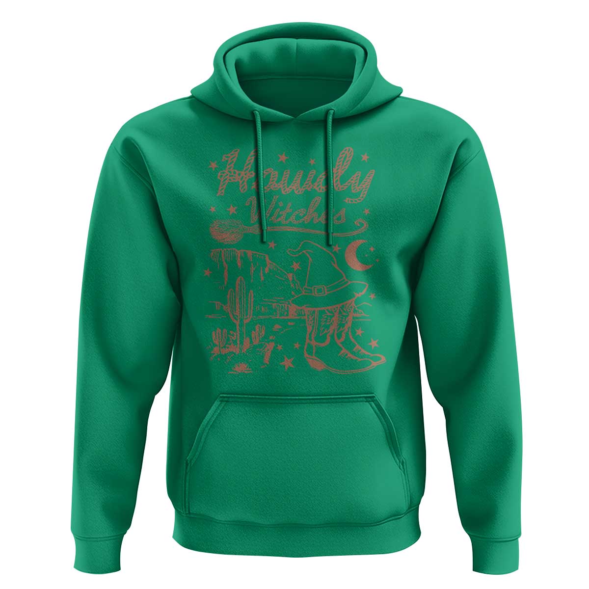 Halloween Cowgirl Hoodie Howdy Witches Retro Cowboy Boots Witch Hat Broom