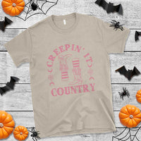 Halloween Cowgirl T Shirt Creepin It Country Cowboy Boots Witch Socks Pentagram - Wonder Print Shop