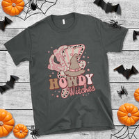 Halloween Cowgirl T Shirt Howdy Witches Cowboy Boots Witch Hat Thunder - Wonder Print Shop