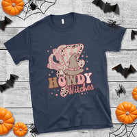 Halloween Cowgirl T Shirt Howdy Witches Cowboy Boots Witch Hat Thunder - Wonder Print Shop