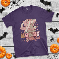 Halloween Cowgirl T Shirt Howdy Witches Cowboy Boots Witch Hat Thunder - Wonder Print Shop