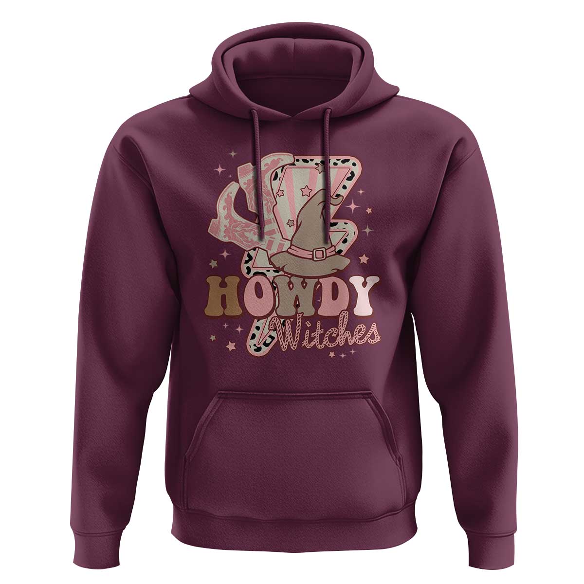 Halloween Cowgirl Hoodie Howdy Witches Cowboy Boots Witch Hat Thunder