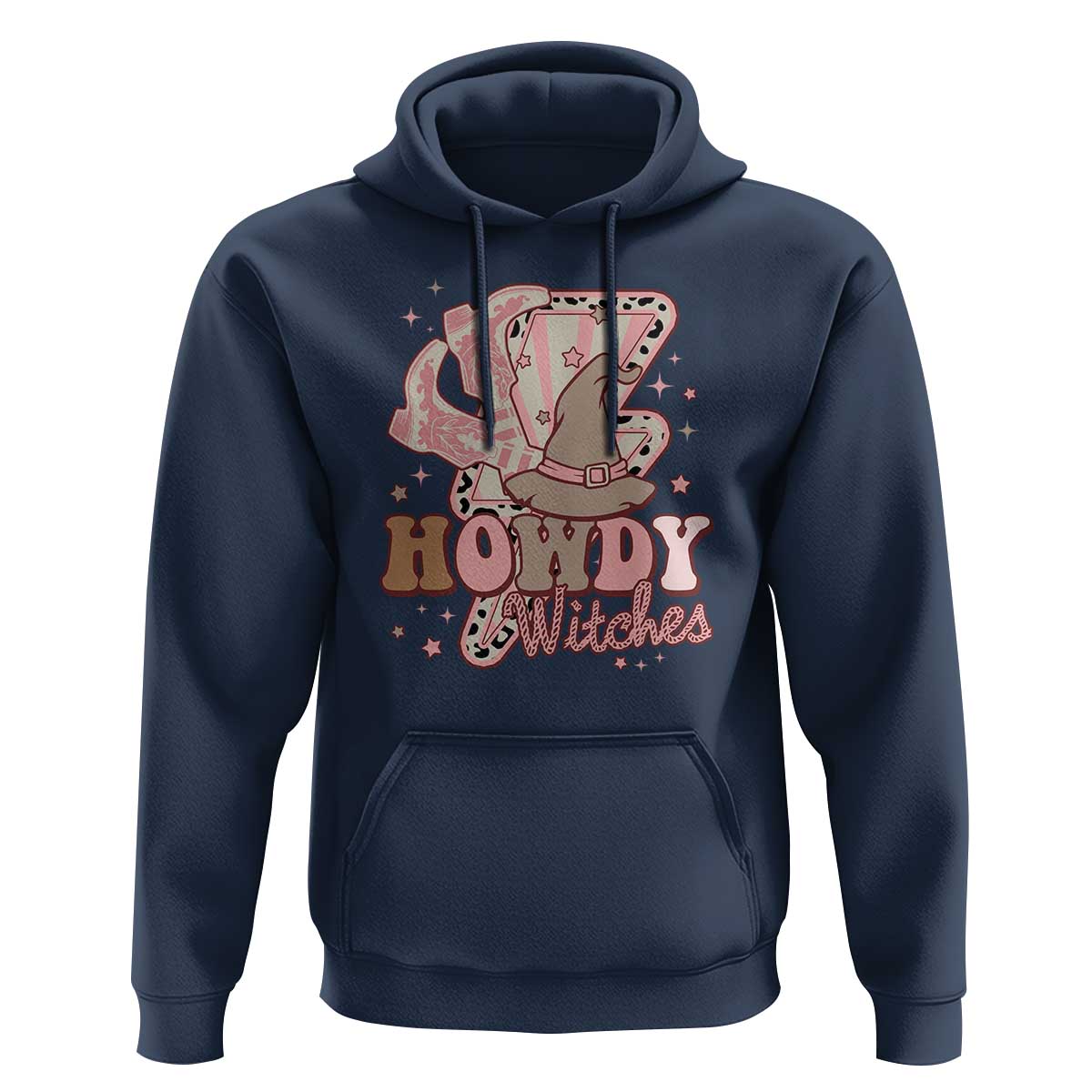 Halloween Cowgirl Hoodie Howdy Witches Cowboy Boots Witch Hat Thunder
