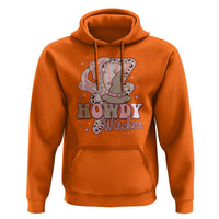Halloween Cowgirl Hoodie Howdy Witches Cowboy Boots Witch Hat Thunder