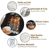 Funny Teacher Throw Blanket Fall In Love With Learning Autumn Pumpkin Reading Thanksgiving Pumpkin - Wonder Print Shop