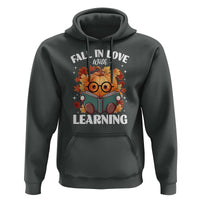 Funny Teacher Hoodie Fall In Love With Learning Autumn Pumpkin Reading Thanksgiving Pumpkin
