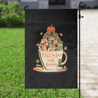 Funny Teacher Garden Flag Fall In Love With Learning Autumn Pumpkin Reading Thanksgiving - Wonder Print Shop