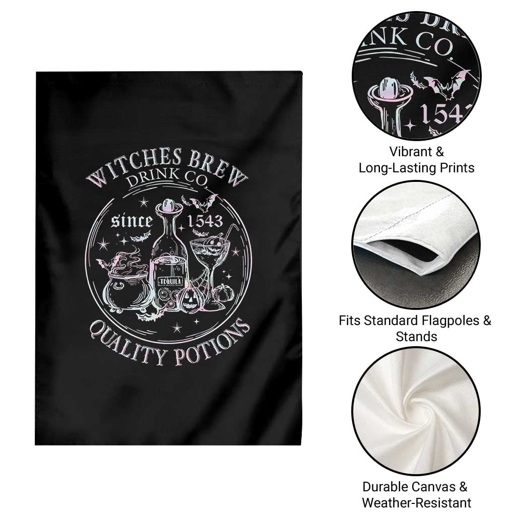 Halloween Witch Drinks Garden Flag Witches Brew Drink Co Quality Potions Since 1543 - Wonder Print Shop
