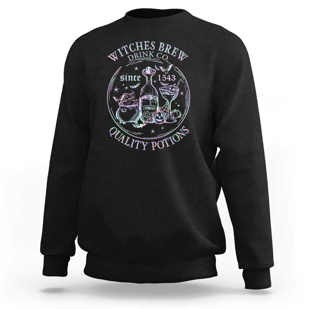 Halloween Witch Drinks Sweatshirt Witches Brew Drink Co Quality Potions Since 1543 - Wonder Print Shop