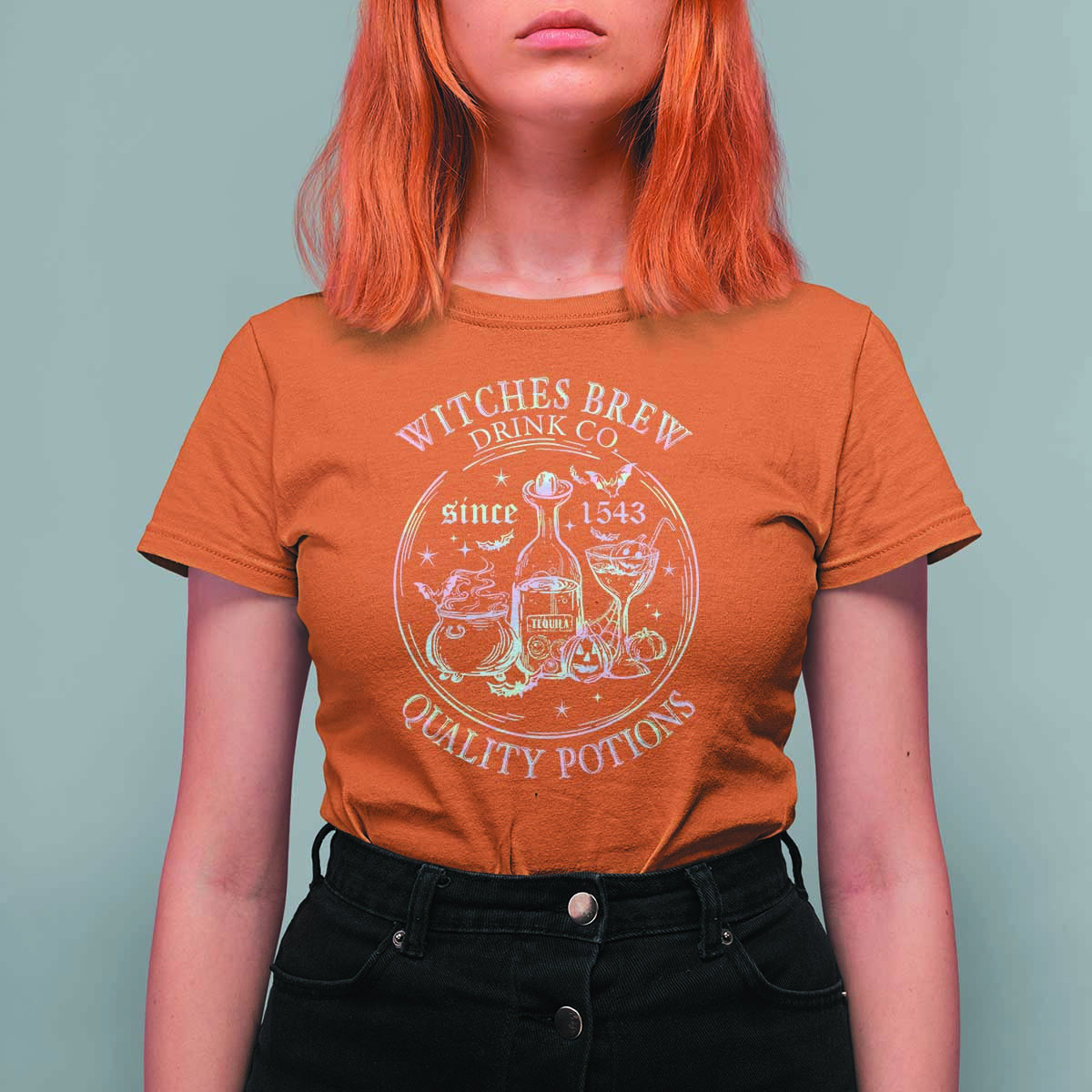 Halloween Witch Drinks T Shirt For Women Witches Brew Drink Co Quality Potions Since 1543 - Wonder Print Shop