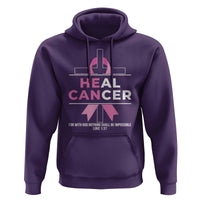 Male Breast Cancer Hoodie He Can Heal Cancer Christian Pink Ribbon - Wonder Print Shop