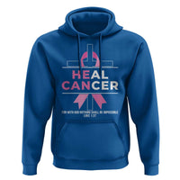 Male Breast Cancer Hoodie He Can Heal Cancer Christian Pink Ribbon - Wonder Print Shop