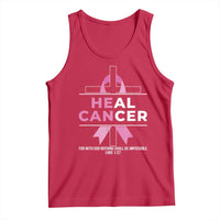 Male Breast Cancer Tank Top He Can Heal Cancer Christian Pink Ribbon - Wonder Print Shop