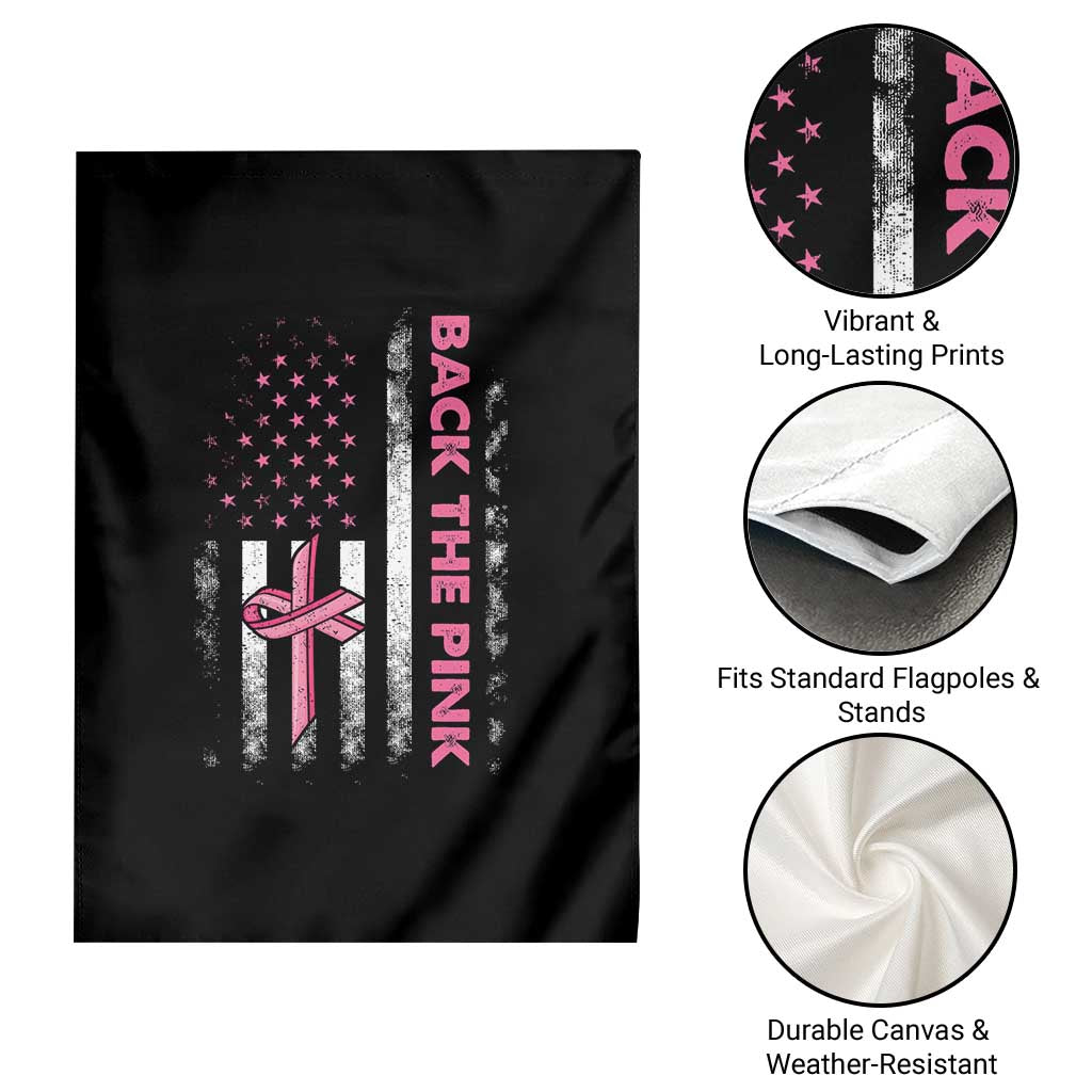 Breast Cancer Awareness Garden Flag Back The Pink Warrior American Flag - Wonder Print Shop