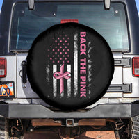 Breast Cancer Awareness Spare Tire Cover Back The Pink Warrior American Flag - Wonder Print Shop