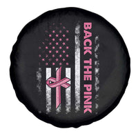 Breast Cancer Awareness Spare Tire Cover Back The Pink Warrior American Flag - Wonder Print Shop