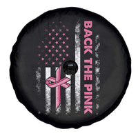 Breast Cancer Awareness Spare Tire Cover Back The Pink Warrior American Flag - Wonder Print Shop