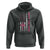Breast Cancer Awareness Hoodie Back The Pink Warrior American Flag - Wonder Print Shop