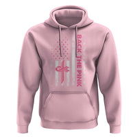 Breast Cancer Awareness Hoodie Back The Pink Warrior American Flag - Wonder Print Shop