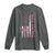 Breast Cancer Awareness Long Sleeve Shirt Back The Pink Warrior American Flag - Wonder Print Shop