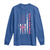 Breast Cancer Awareness Long Sleeve Shirt Back The Pink Warrior American Flag - Wonder Print Shop