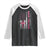 Breast Cancer Awareness Raglan Shirt Back The Pink Warrior American Flag - Wonder Print Shop