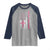 Breast Cancer Awareness Raglan Shirt Back The Pink Warrior American Flag - Wonder Print Shop